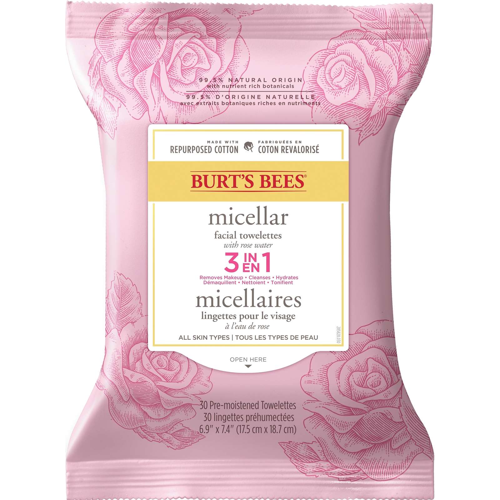 Micellar Cleansing Towelettes with Rose Water