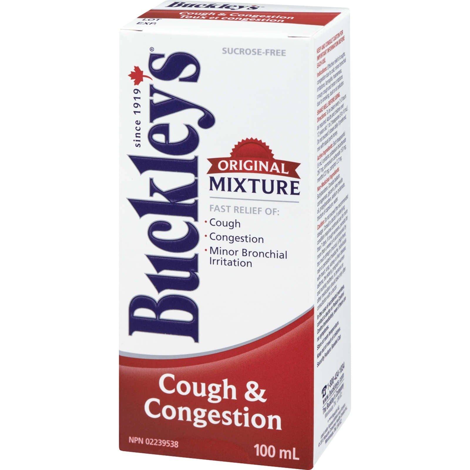 Buckley's® Cough Congestion Original Mixture Syrup Sucrose-Free 100mL