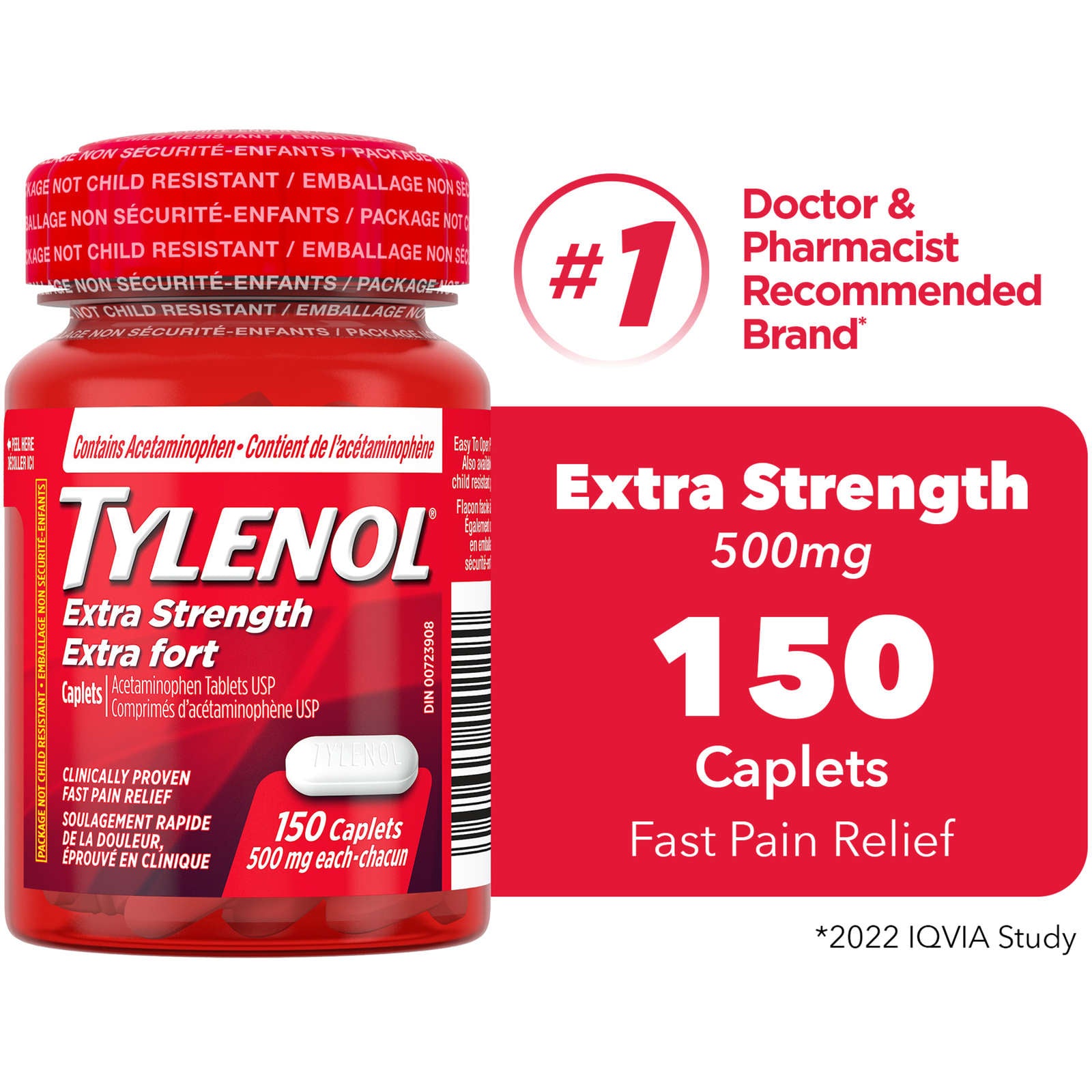 Extra Strength Pain Relief Acetaminophen 500mg