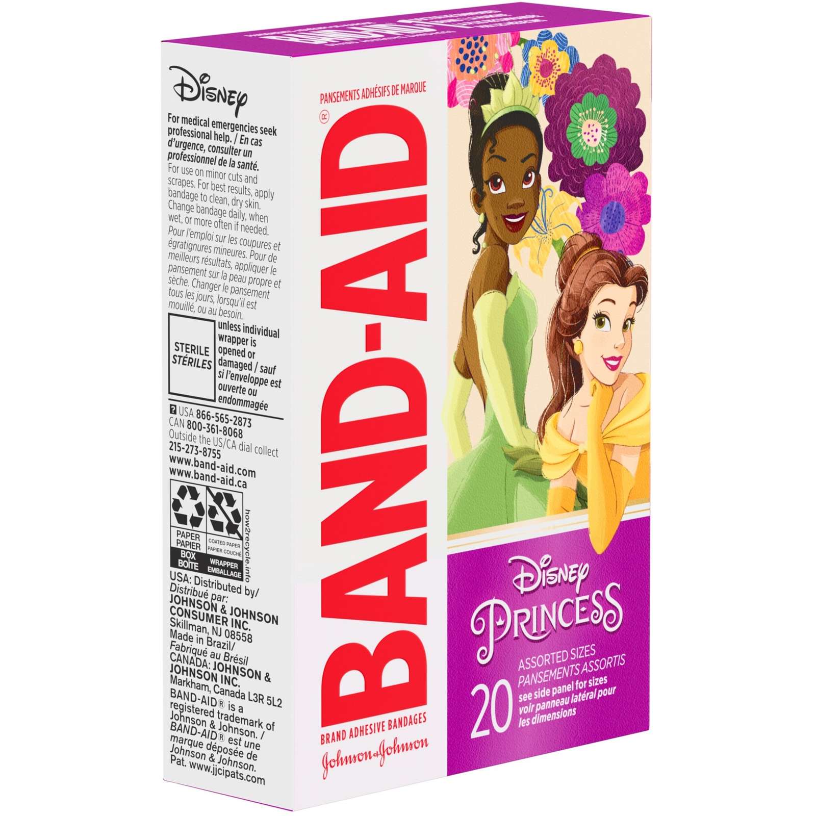 Adhesive Bandages for Kids, Disney Princesses