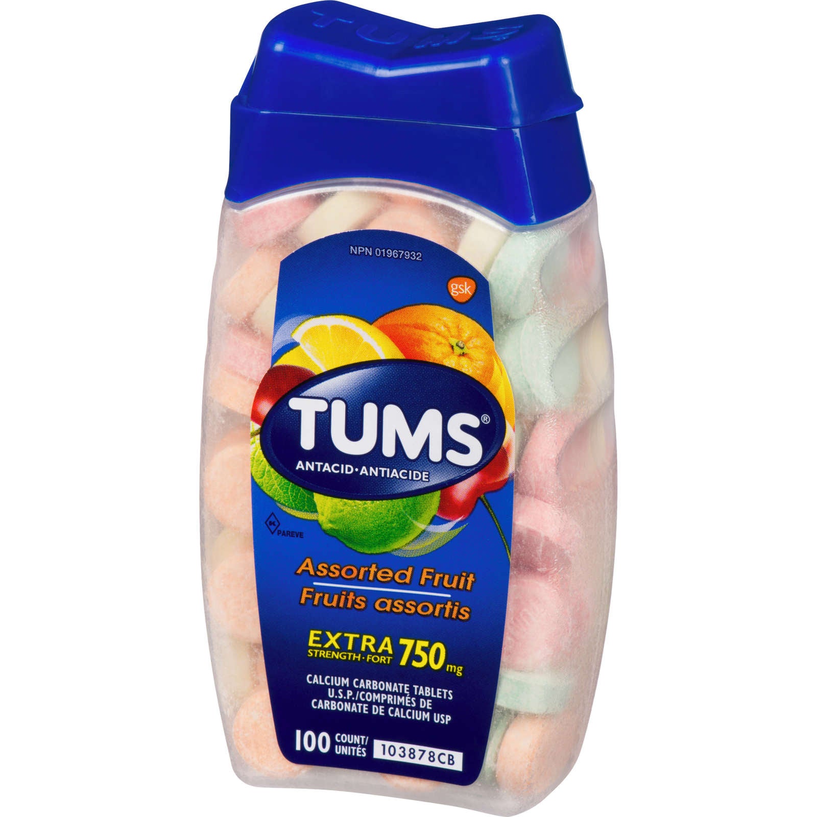 Tums Extra Strength Assorted Fruit 100 count