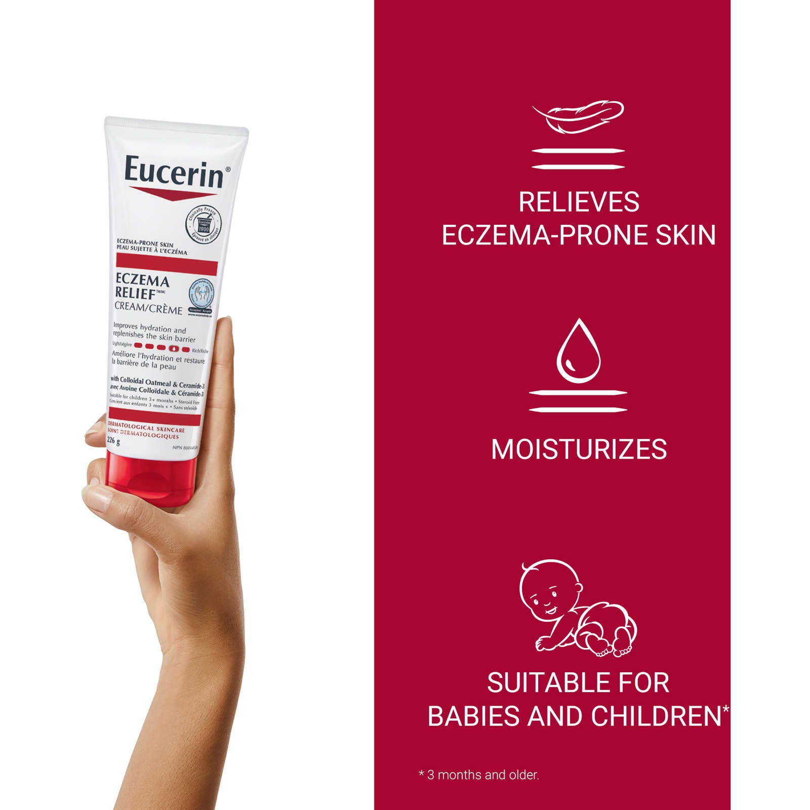 Eczema Relief Daily Moisturizing Face and Body Cream for Eczema-Prone Skin