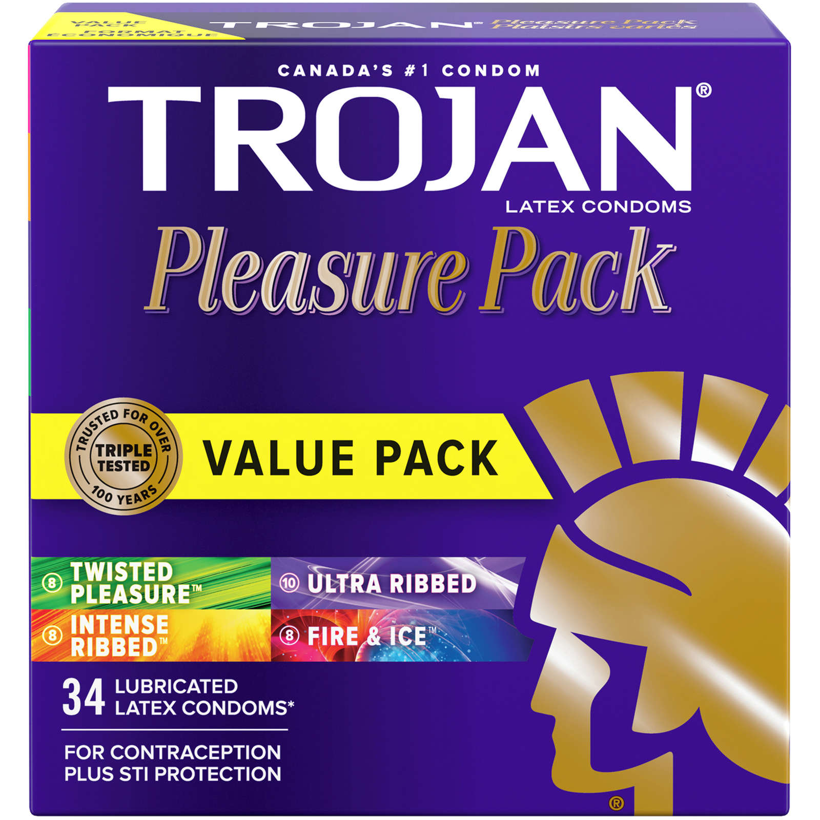 Pleasure Pack Assorted Lubricated Condoms, Extra Stimulating