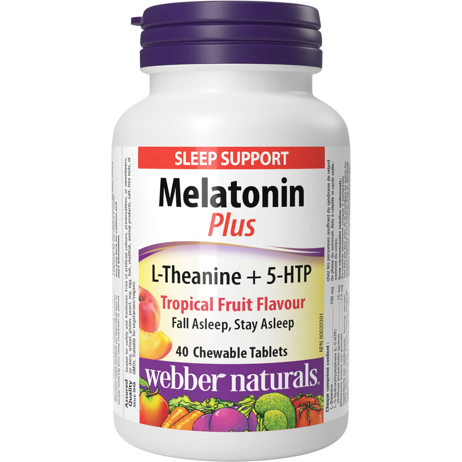 Melatonin Plus L-Theanine + 5-HTP Tropical Fruit Flavour