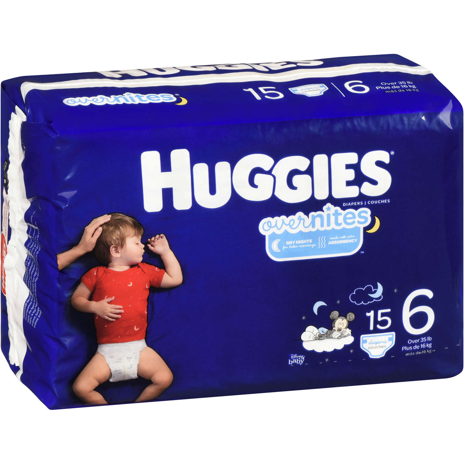 Overnites Nighttime Diapers, Size 6