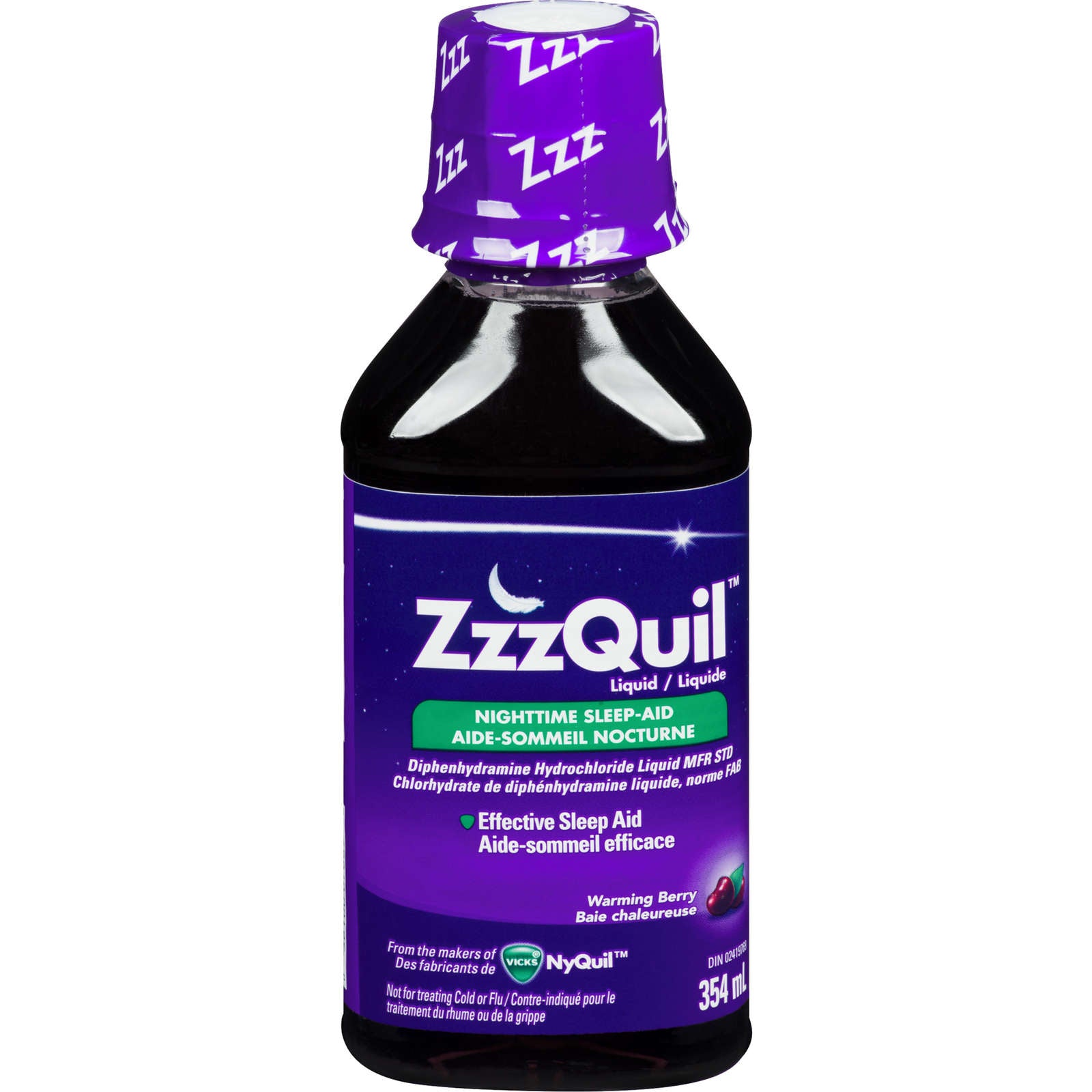 ZzzQuil Nighttime Sleep Aid Liquid, Warming Berry, 354 mL