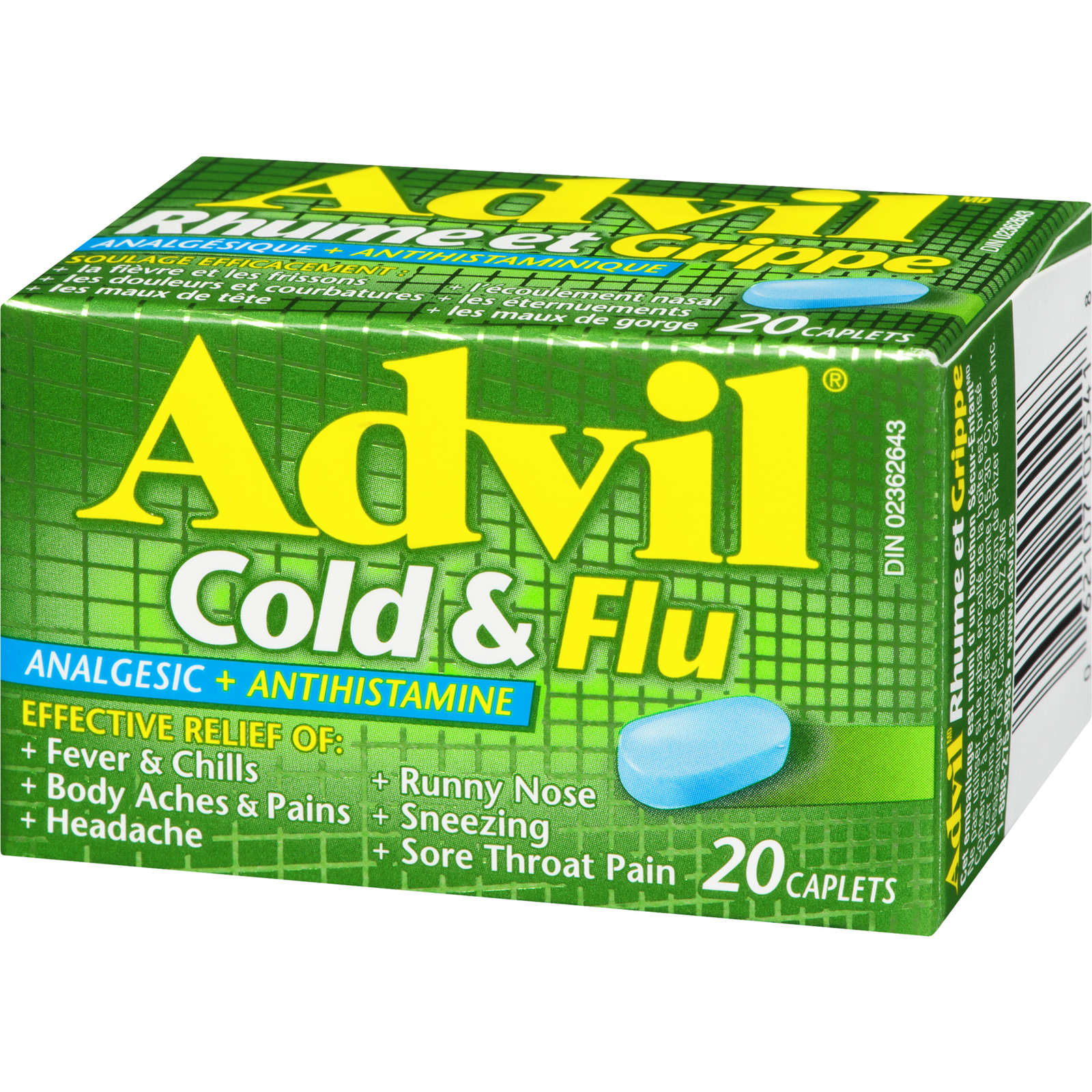 Advil Cold & Flu Analgesic + Antihistamine 20 Caplets