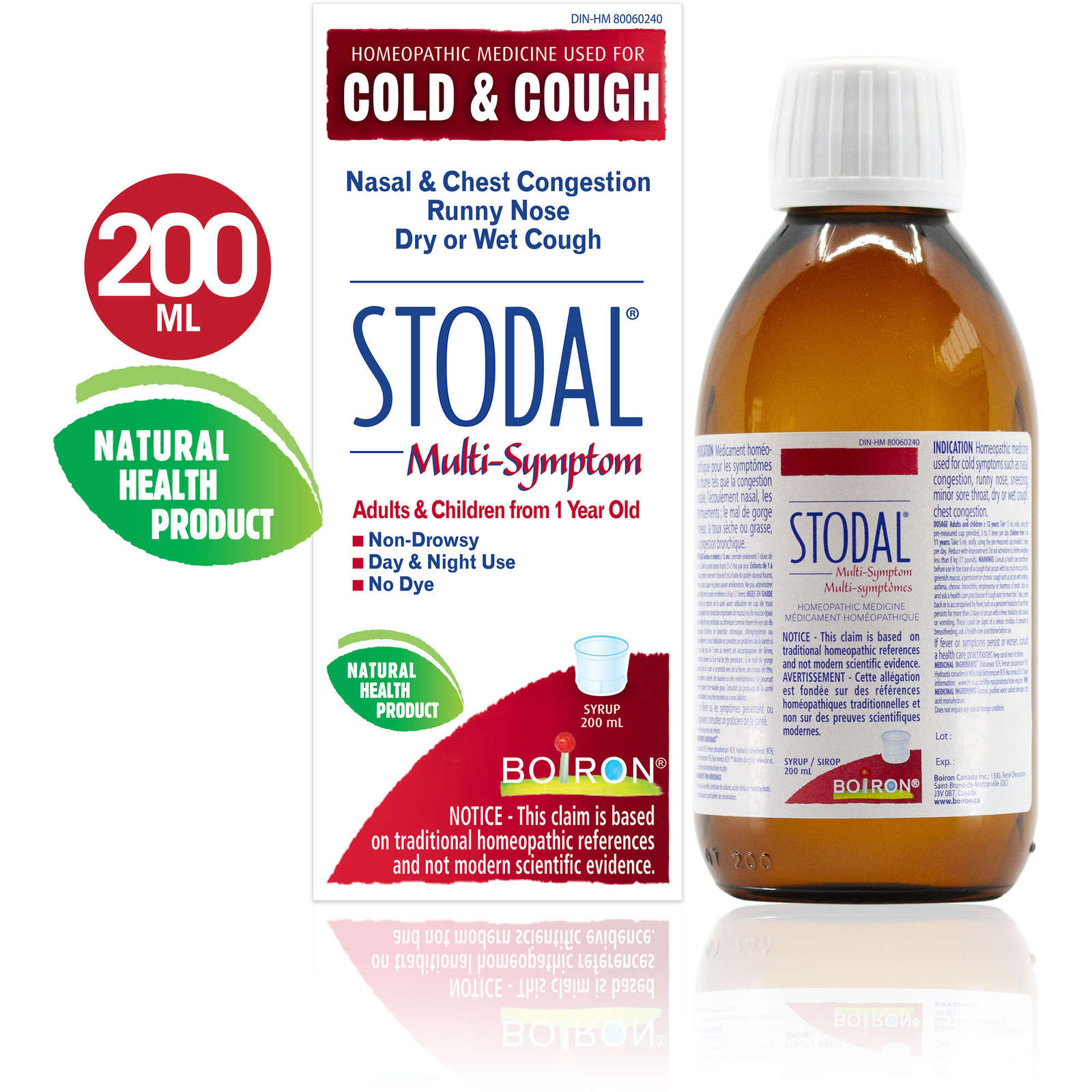 Stodal Multi-Symptom for Nasal & Chest Congestion, Runny Nose, Dry or Wet Cough and Minor Sore Throat