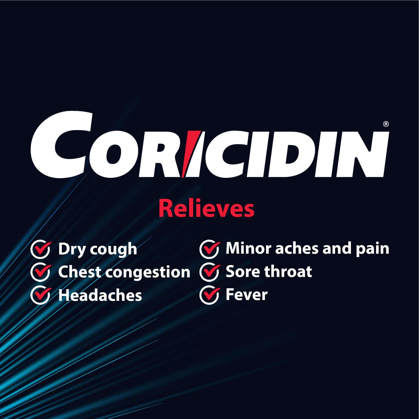 Coricidin Decongestant Free Cough and Cold Medicine - Cough, cold and flu medicine for adults – Effective Symptom Relief From Sore Throat, Cough, Chest Congestion, Fever, and Headaches, 24 Liquid Gels