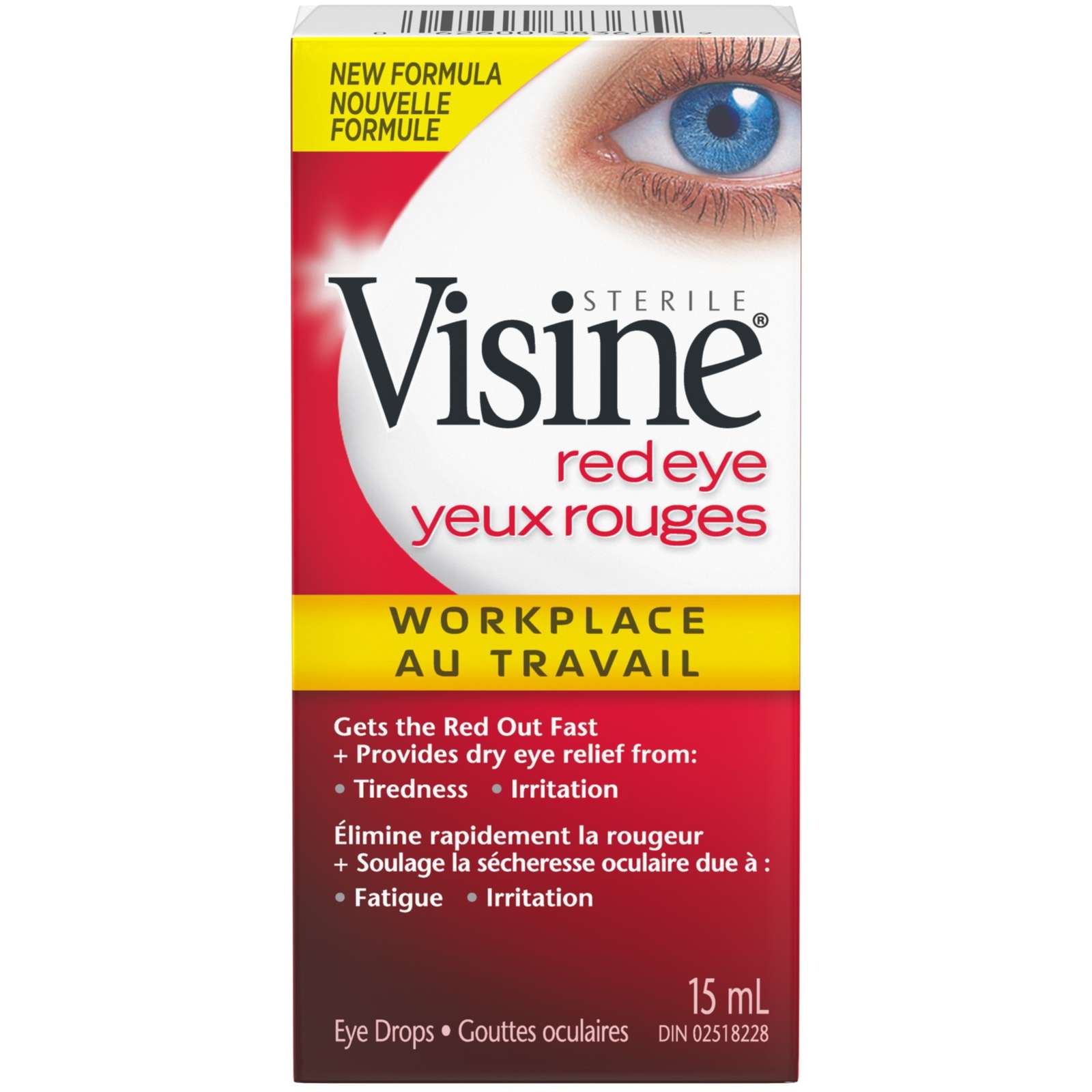 Workplace Eye Drops- Polyethylene Glycol, Hydrochloride - Dust Irritation, Dry Eyes, Red Eye, Strained Eyes