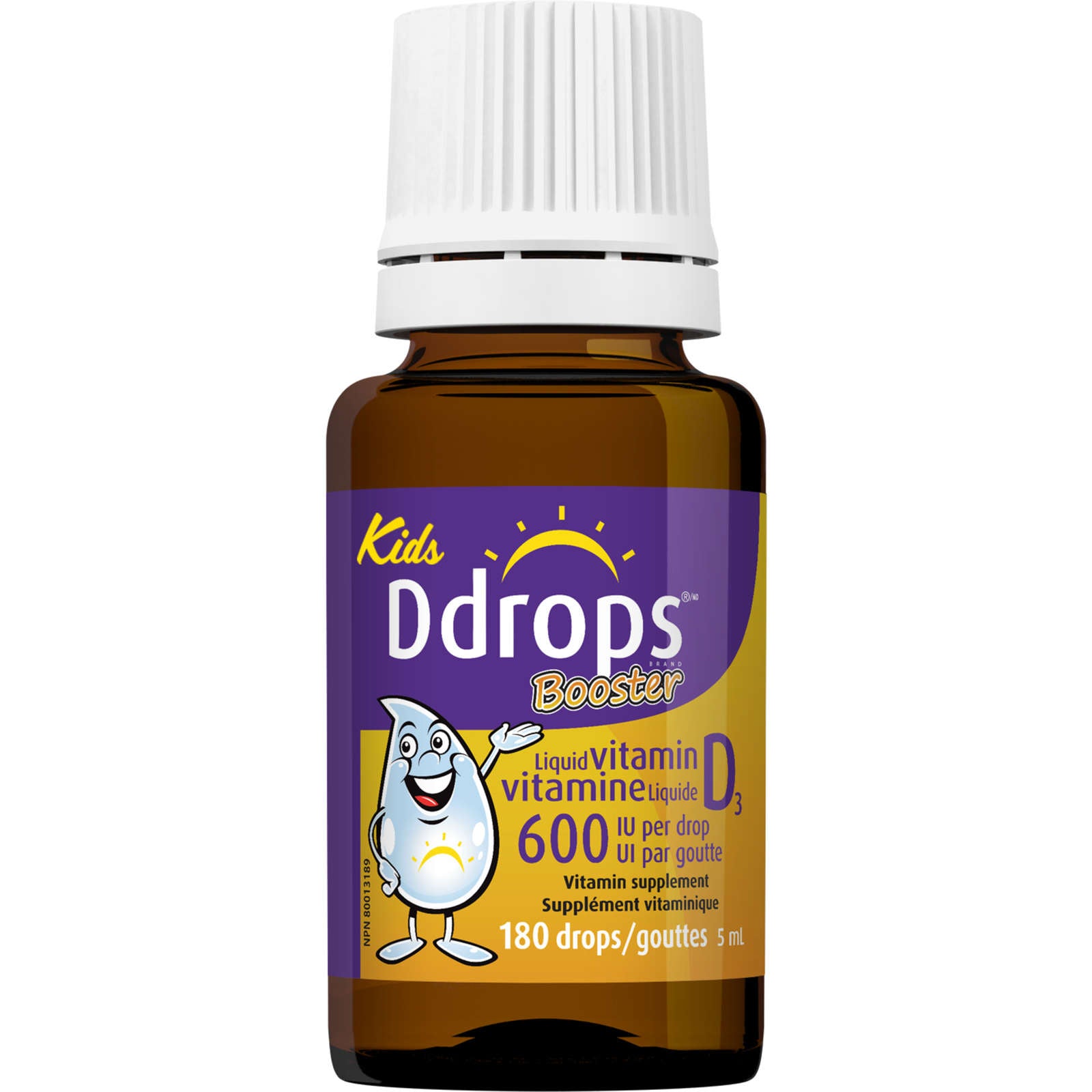 Ddrops Booster 600 IU Vitamin D3, 180 drops