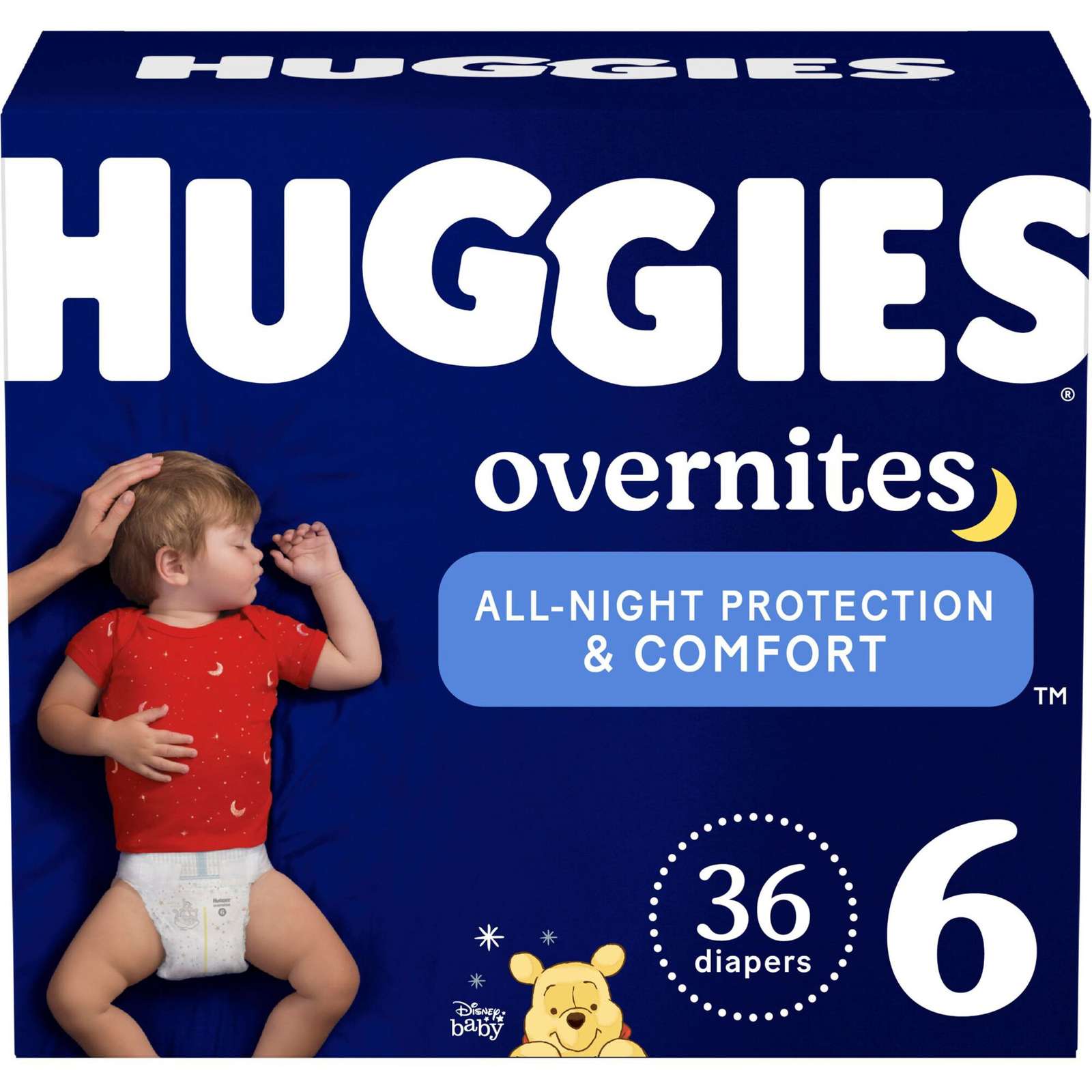 Huggies Overnites Nighttime Baby Diapers, Size 6, 36 Count