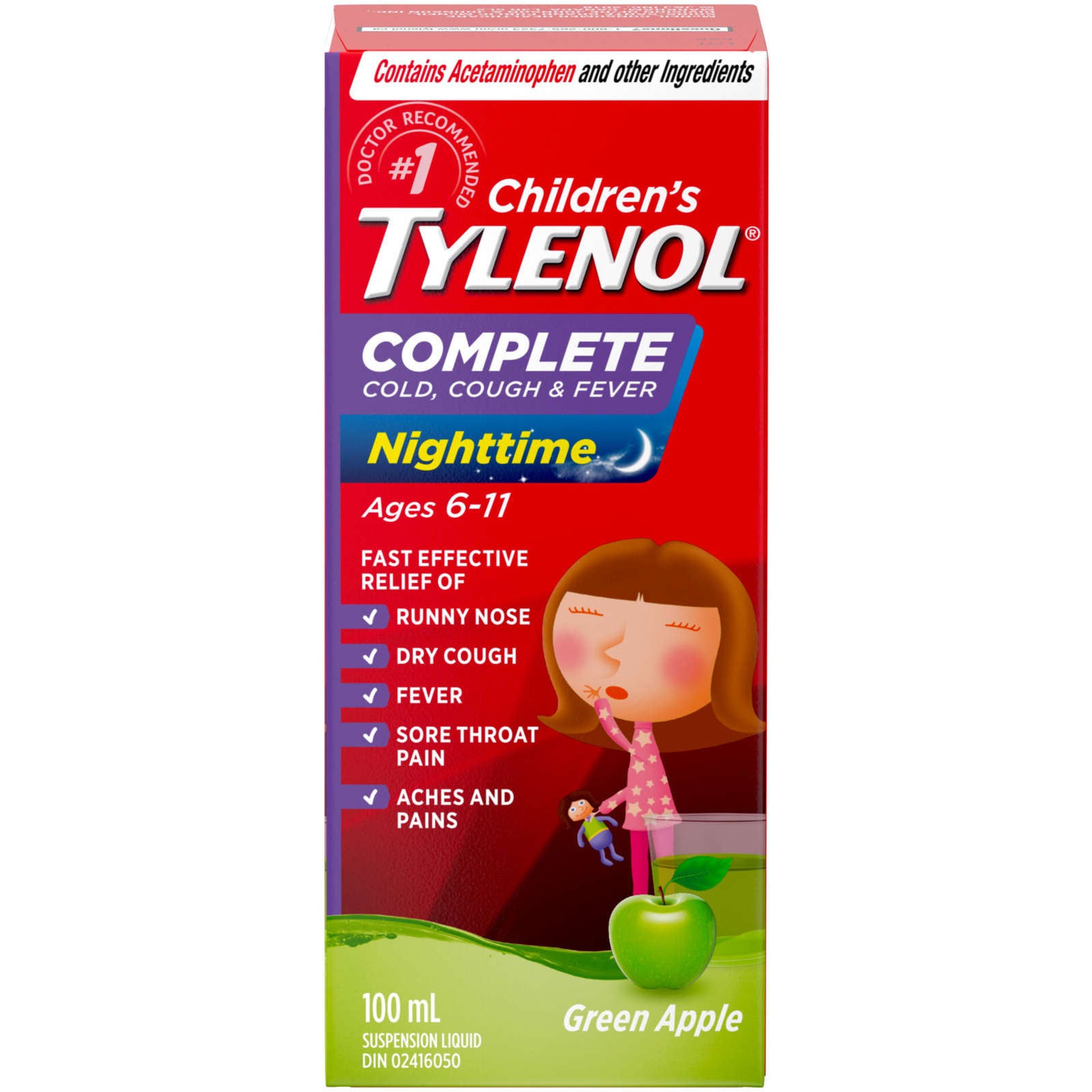 Children's Medicine, Complete Cold, Cough, & Fever, Apple