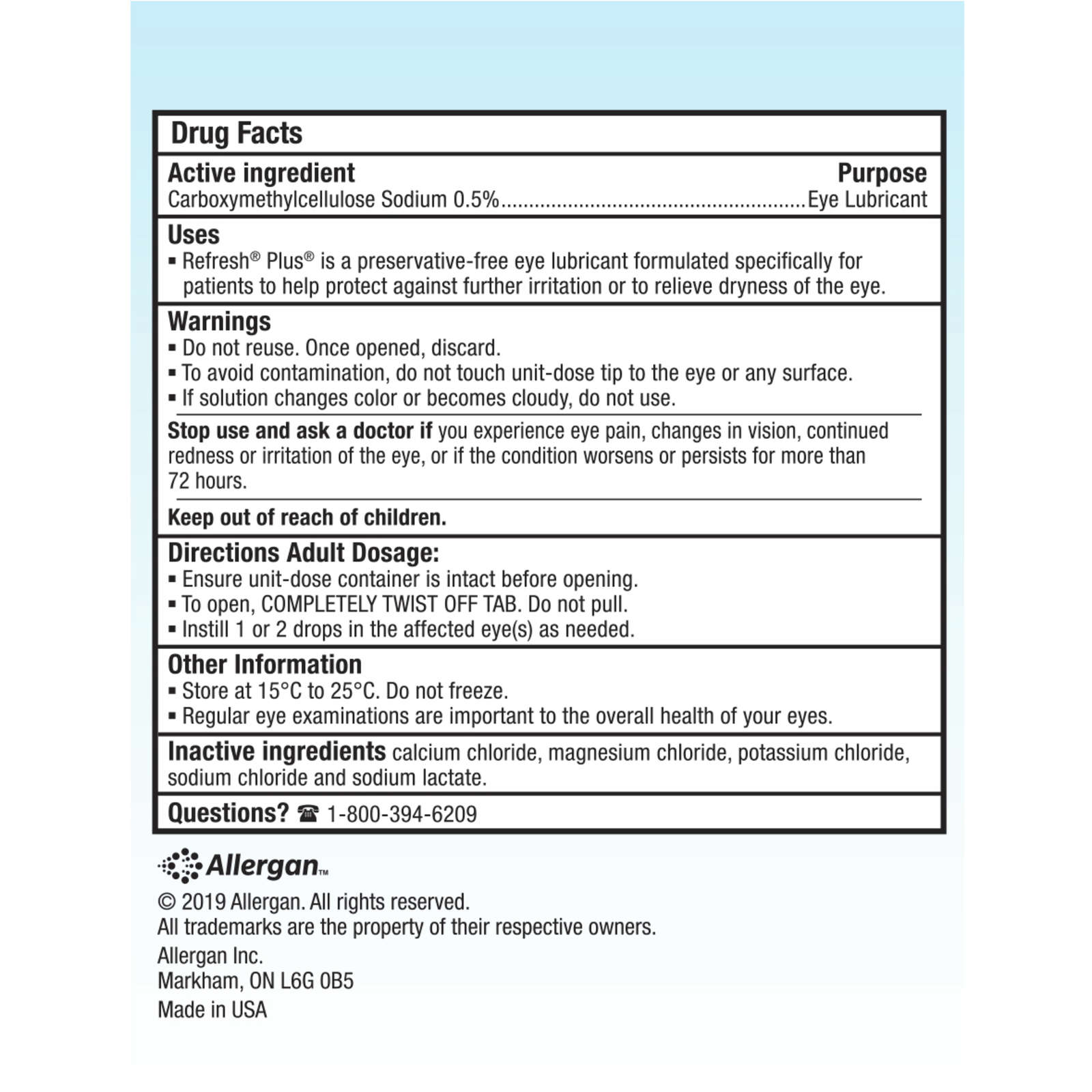 REFRESH PLUS Ophthalmic Solution