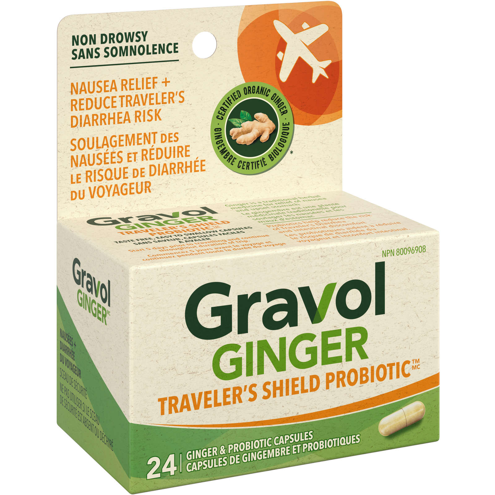 Gravol Ginger Traveler's Shield Probiotic