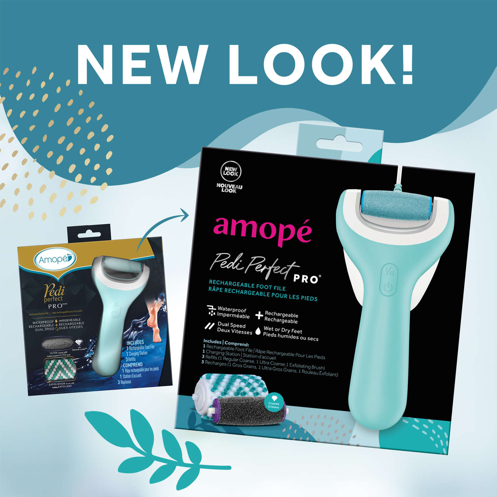 Amope® Pedi Perfect™ Pro Rechargeable Foot File