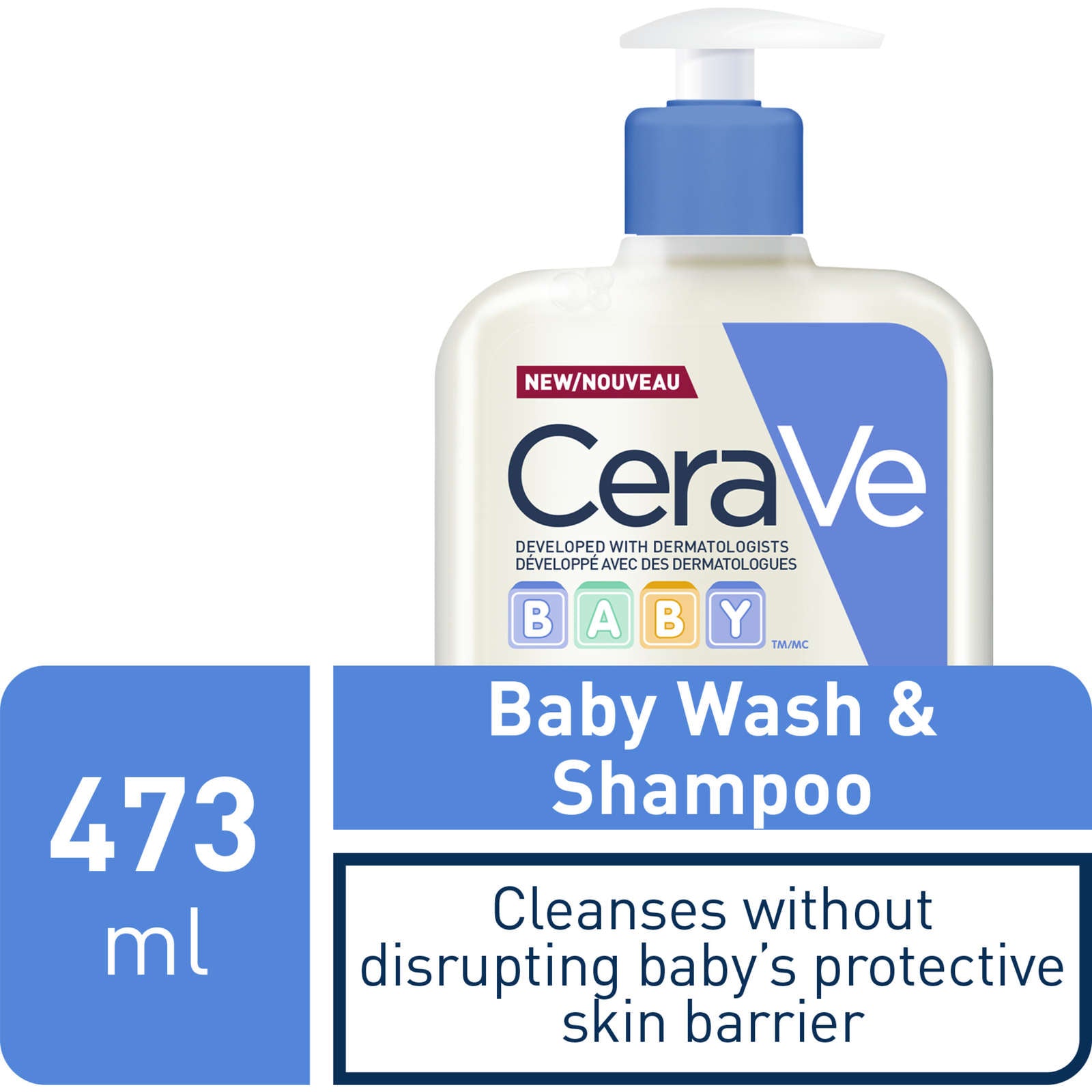 CeraVe Baby Wash & Shampoo 473mL