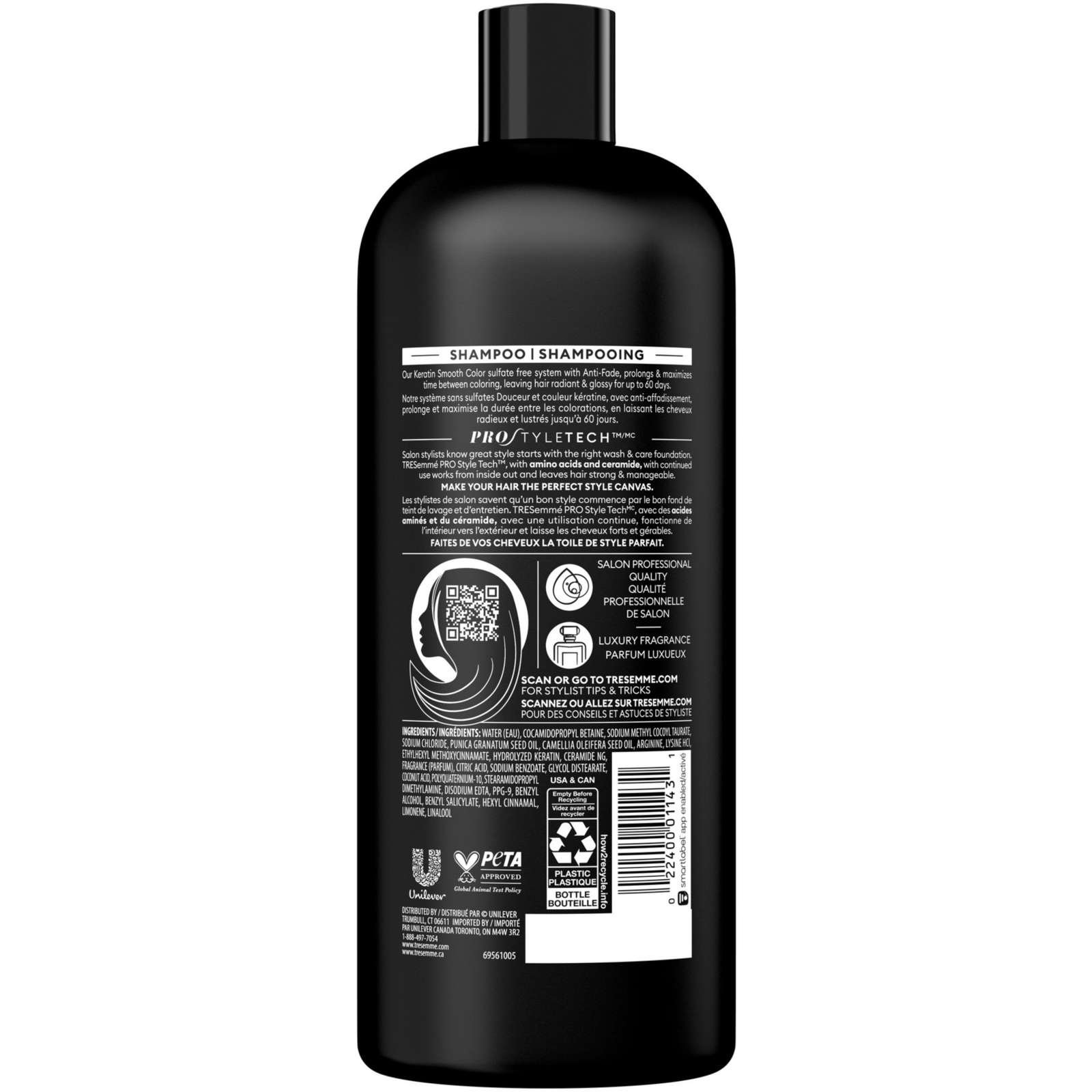 Keratin Smooth Colour Shampoo for coloured hair Anti-Fade formulated with Pro Style Technology™