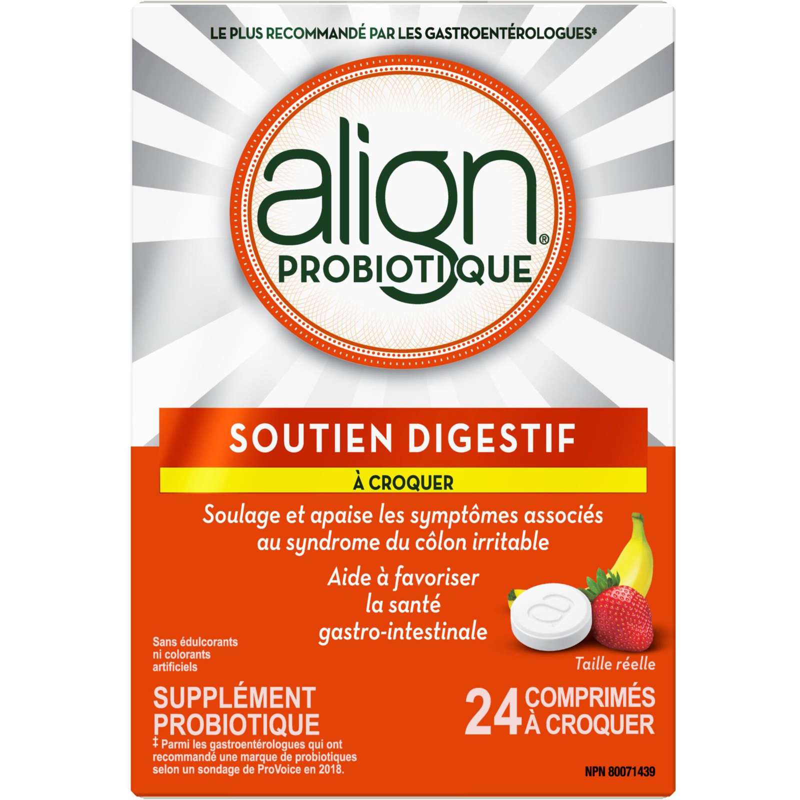 Align Probiotic, Chewables, daily probiotic supplement for digestive care, 24 chewable tablets, #1 Recommended Probiotic Brand by Doctors‡