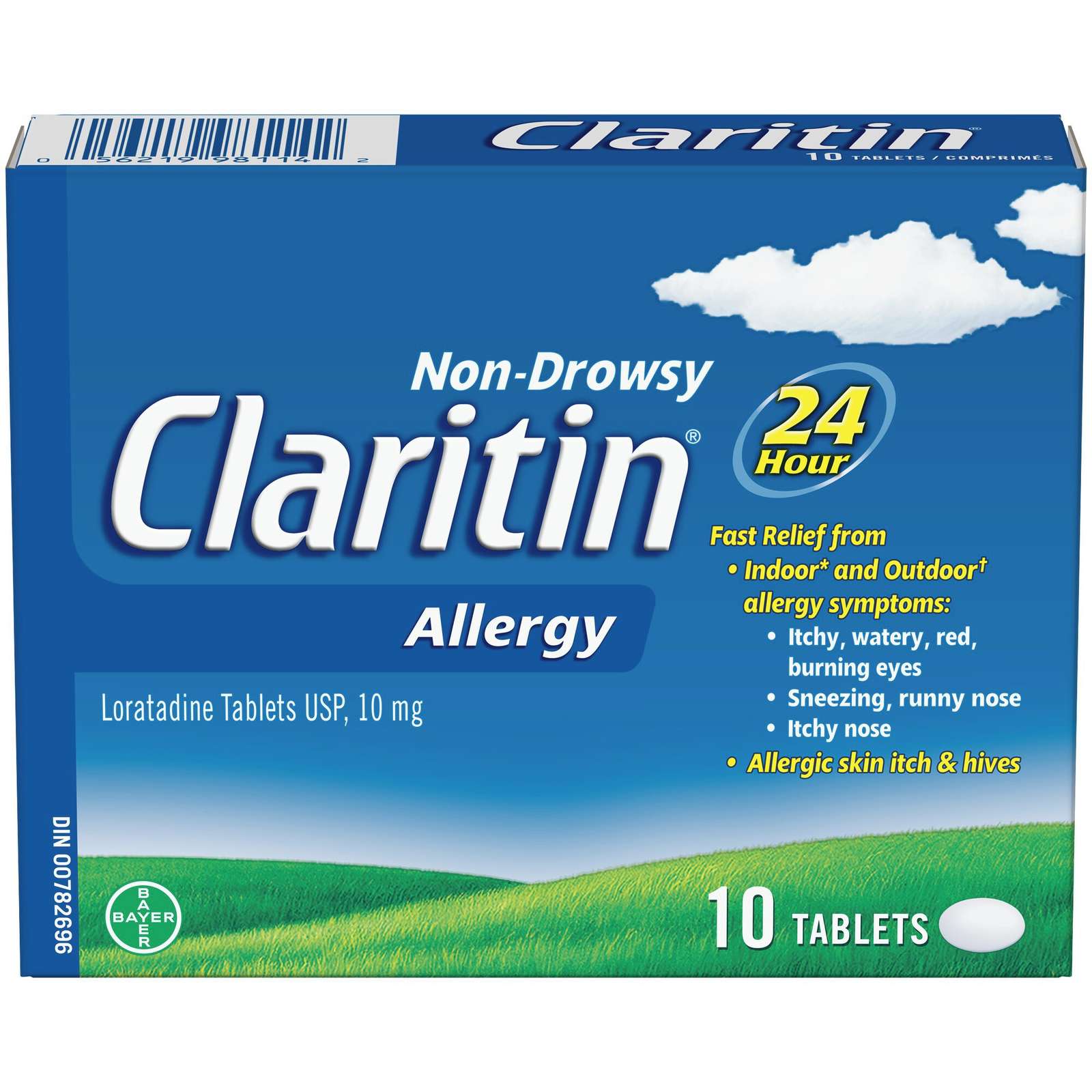 Claritin Allergy Medicine, 24-Hour Non-Drowsy Relief 10 mg, 10 Tablets