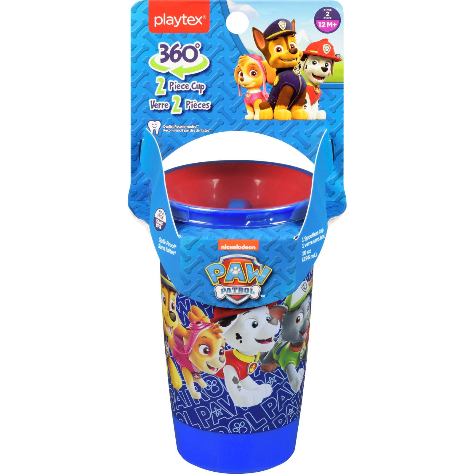 Playex Stage 2 Spoutless 360 Paw Patrol Cup, Boy