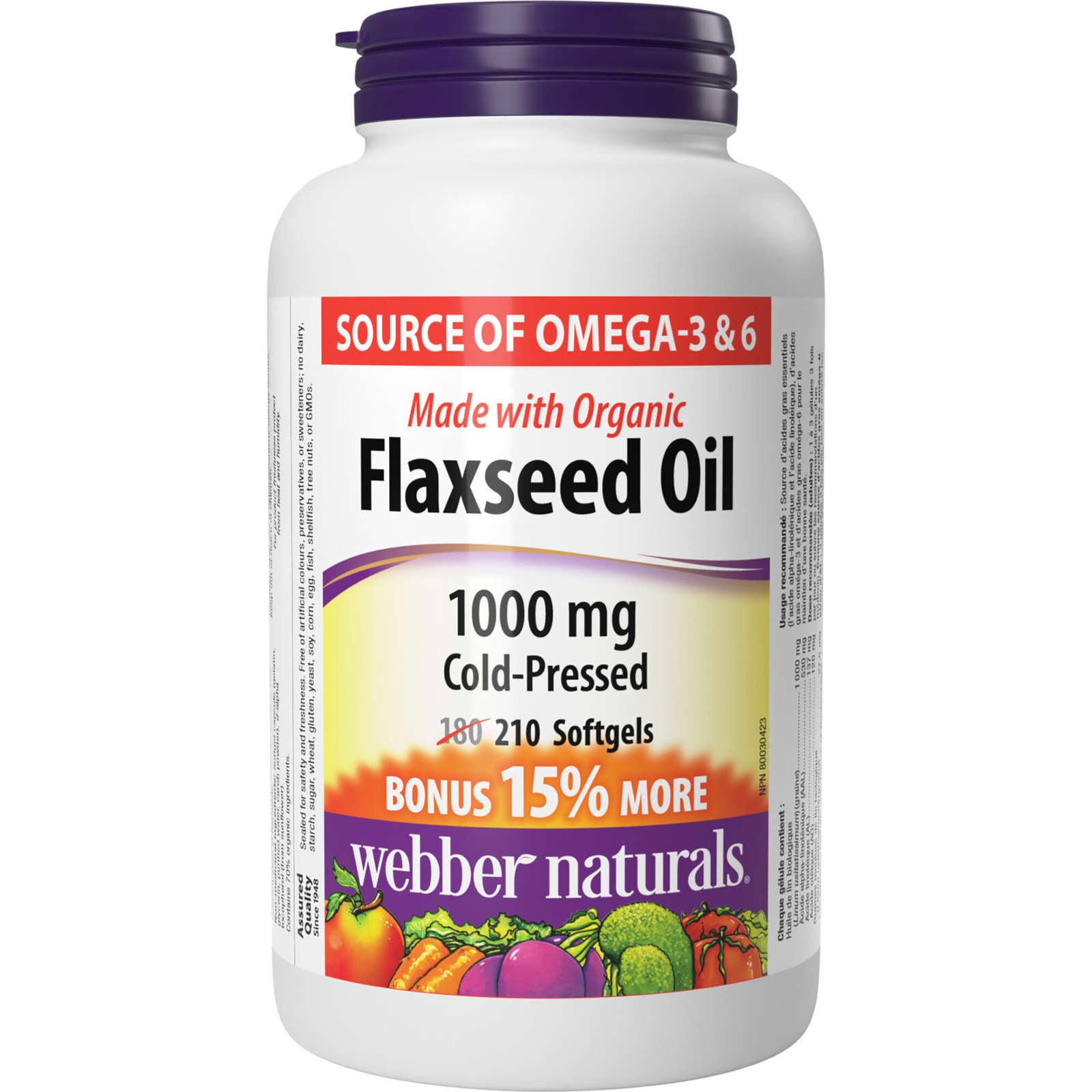 Flaxseed Oil Cold Pressed 1000 mg