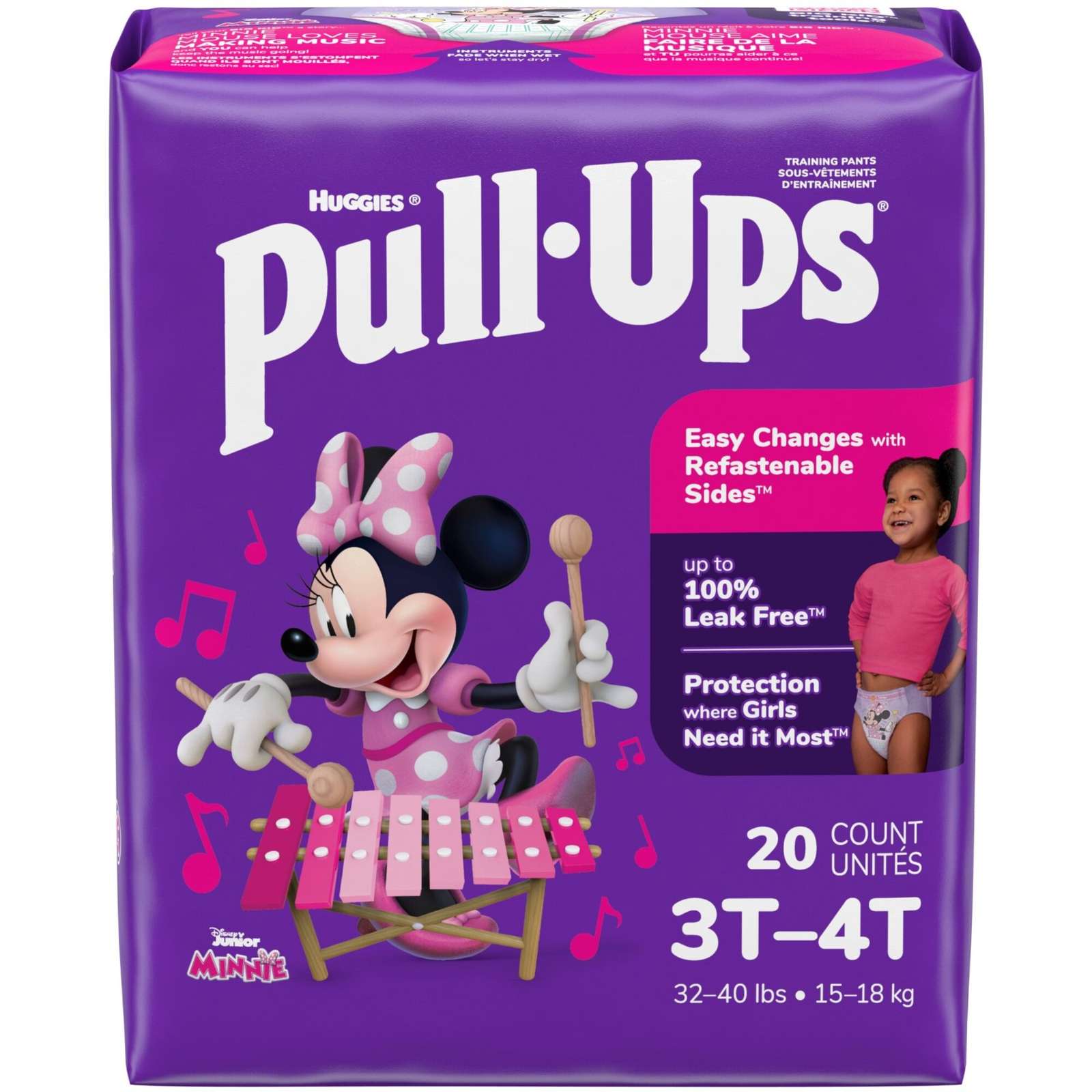 Girls' Potty Training Pants, 3T-4T (32-40 lbs)